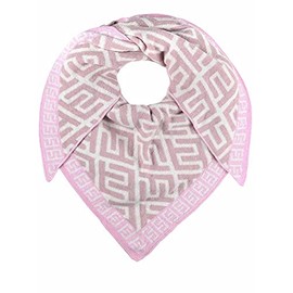 Zwillingsherz Triangular Scarf Stole Scarf with Cashmere and Wool for Women Girls Boys Children – High-Quality Cashmere Neckerchief in Labyrinth Pattern Motif – Women's Scarf for Summer Autumn Winter,