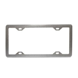 Plate Jade 100% Real 3k Twill Weave Carbon Fiber Car License Plate Frame, 4 Holes, UV Protection, Front Rear Universal Man Woman Fit USA Canada Mexico Standard Size tag Holder (Black Matte)