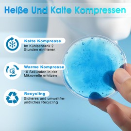 Scettar 15 Tablets Cooling Pads, 7 cm Cooling Pads Gel, Reusable Cold Warm Compress Gel Eye Cooling Pads for Eye Spa, Fever Cooling, Muscle Pain