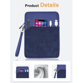 Tablet Sleeve for 11 Inch Device,Soft Fabric with Zippered Closure,Shockproof,Lightweight and Portable,Waterproof,Blue