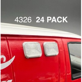 Non-operating Lightbars 24 Pack 1/43 Whelen 900 Ambulance Clear Warning Lights EMS Police Fire