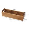 HTB HTB Small Tea Bag Box Wooden, 3 Compartments Acacia