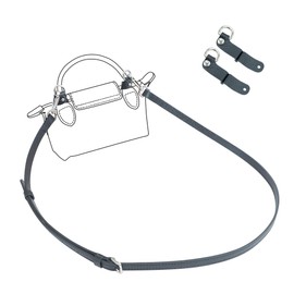 ALUCKY Top Handle No-punching Conversion Set for LONGCHAMP Mini Le Pliage (Silvery Buckle-002)