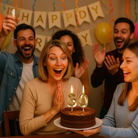 50th Birthday Candles Gold – Happy 50th Birthday Decorations for Men or Women, 50 Candle for Cake, Elegant 50 Year Old Birthday Party Supplies for Adults