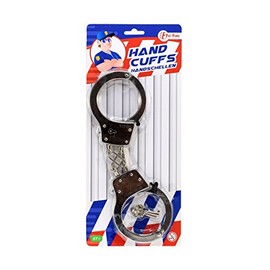 Toi-Toys Police Handcuffs Metal with Safety Lock for Children and Adults