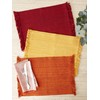 DII Variegated Tabletop Collection, Placemat Set, 13x19, Apricot, 6 Piece