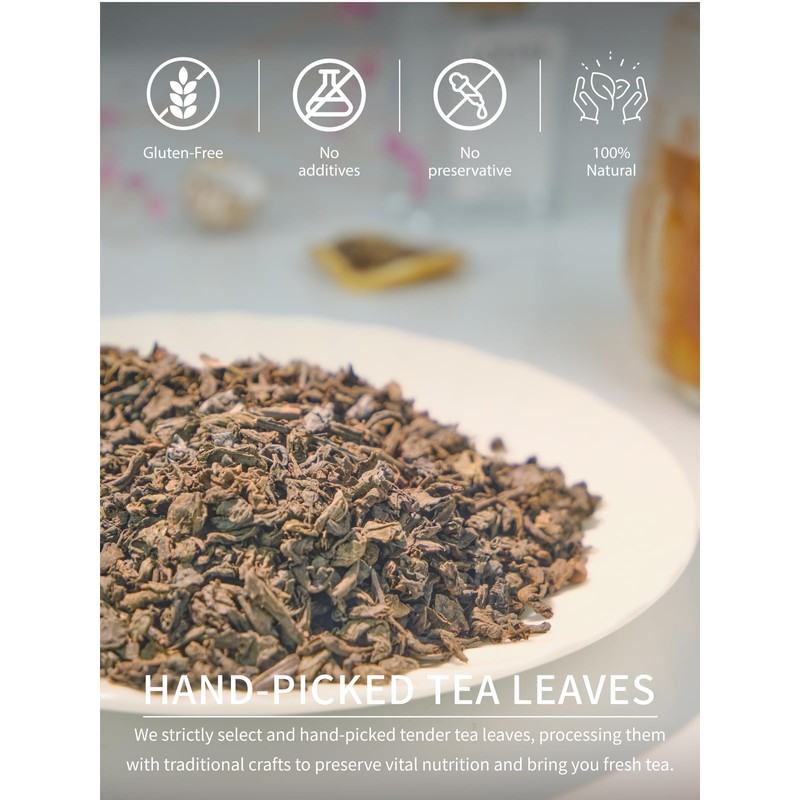 TeeLux Pu-Erh Tea, Puerh Loose Leaf Tea, Fermentation Tea, Smooth
