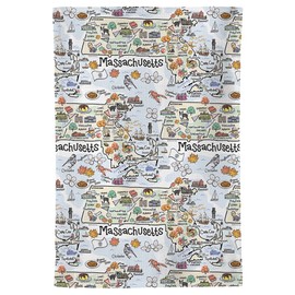 State Map Multi-Use Towel (Massachusetts)