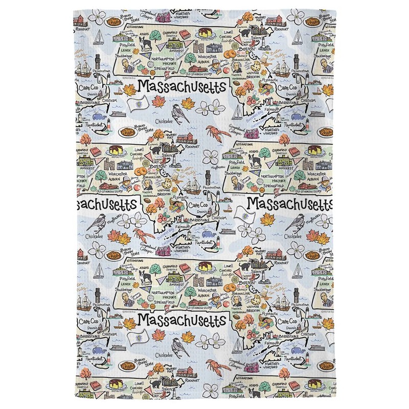 State Map Multi-Use Towel (Massachusetts)