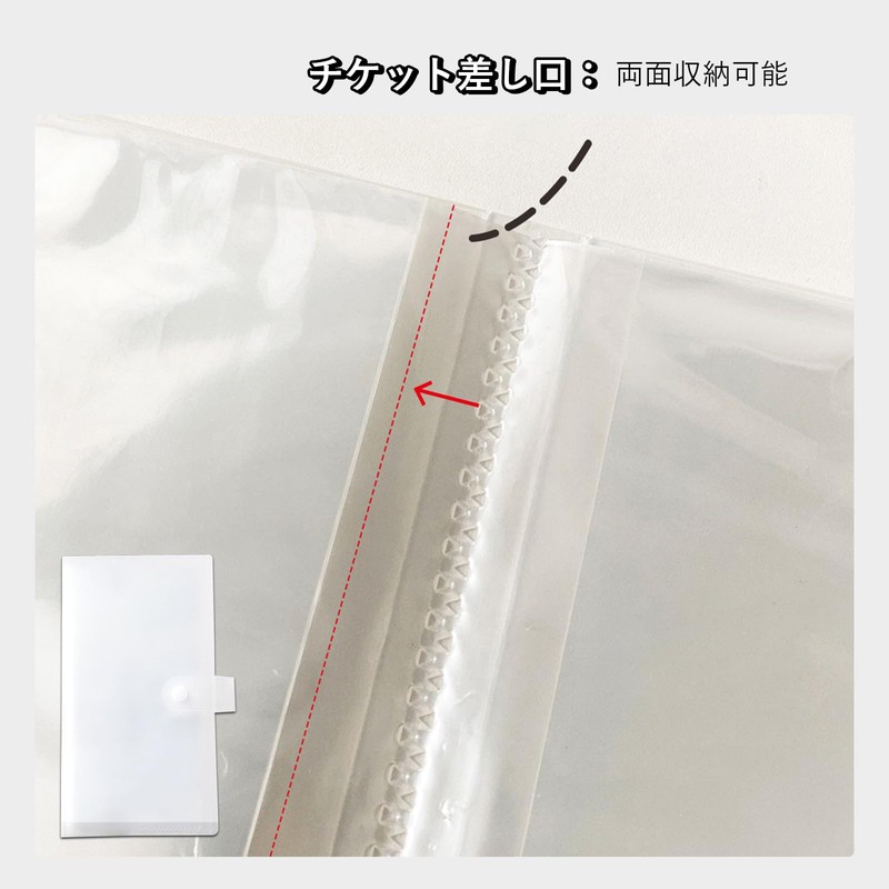 YFFSFDC Ticket Storage Holder Clear 20 Pages 40 Slots Ticket