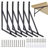 6 Pack Heavy Duty Shelf Brackets, 90 Degree Right Angle