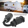 7 Way Round Trailer Plug Adapter Wire Connector RV Truck