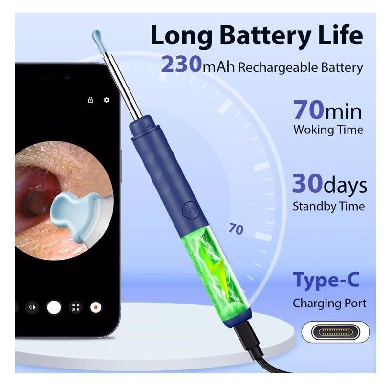JEGOAT Ear Wax Removal EarWax Removal Tool with 1296P HD