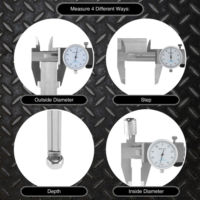 Dial Caliper- Stainless Steel and Shock Proof Tool With Plastic
