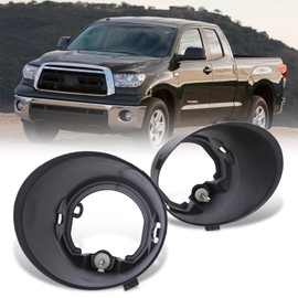 AUTOWIKI - Cubiertas de luces antiniebla para Toyota Tundra 2007-2013, faros antiniebla, bisel de plástico de repuesto para Tundra 07-13, 1 par del conductor y del pasajero