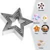 5PCS Star Cookie Cutter Set Stainless Steel Five-Pointed Stars Edge