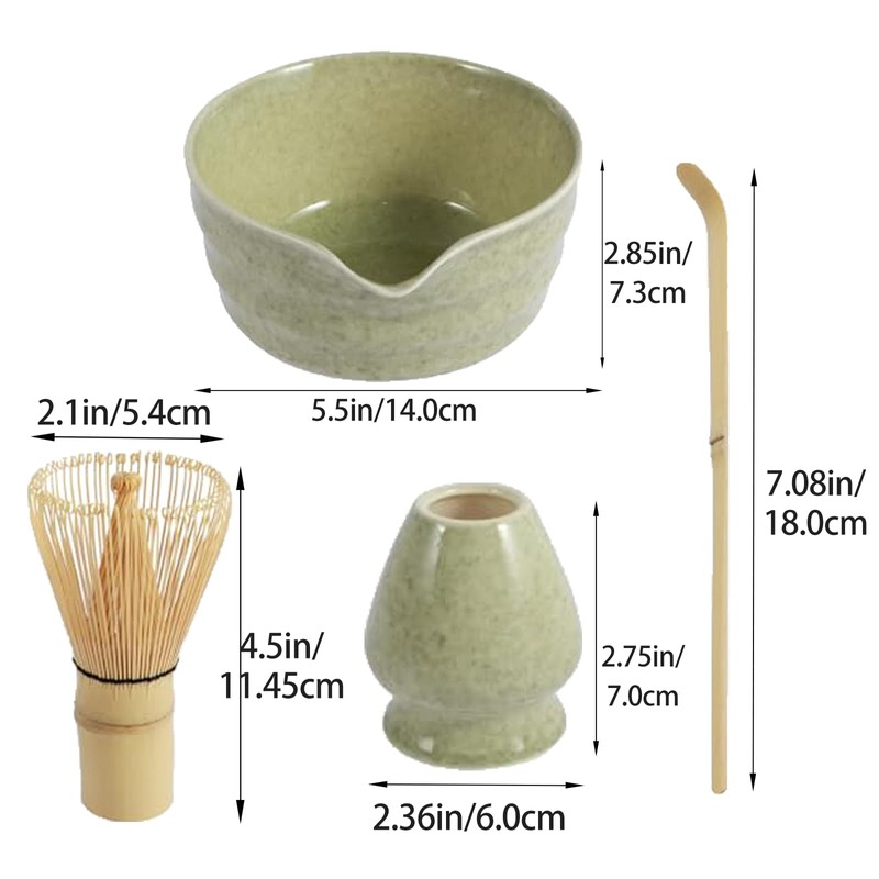Matcha Whisk Set,4PCS Exquisite Matcha Tea Set,Elegant Matcha Kit Includes