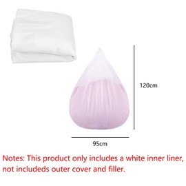 HHONGDU Bean Bag Cover Comfortable Bean Bag Inner Liner Bean Bag Insert Replacement Cover with Zipper for Bean Bag Lazy Sofa Accessories (Inner Liner, L：95x120CM)