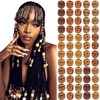 VENOFEN 60PCS Painted Wood Hair Beads Large Hole Natural Wooden