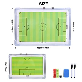 Hoorayeah Soccer Coaching Board - Soccer Magnetic Coaching Board - Soccer Board Coach with Magnets Marker Pen - Soccer Whiteboard for Coaches