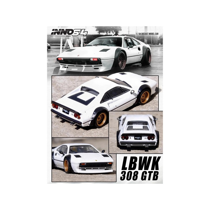 DCD LBWK (Liberty Walk) 308 GTB White 1/64 Scale Diecast