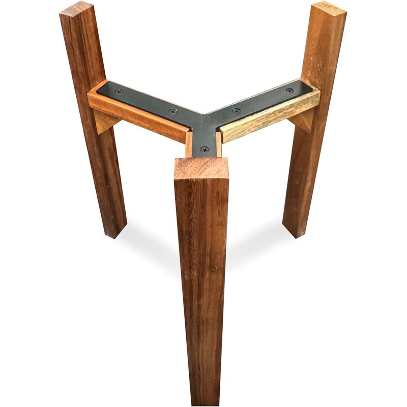 Base para Maceta de Madera de Parota, 30 cm, Acabado