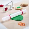 Westmark Ausrollstab, Mit Distanzring, Länge: 22,2 cm, Kunststoff/Silikon, Weiß/Rot/Orange, 30462280