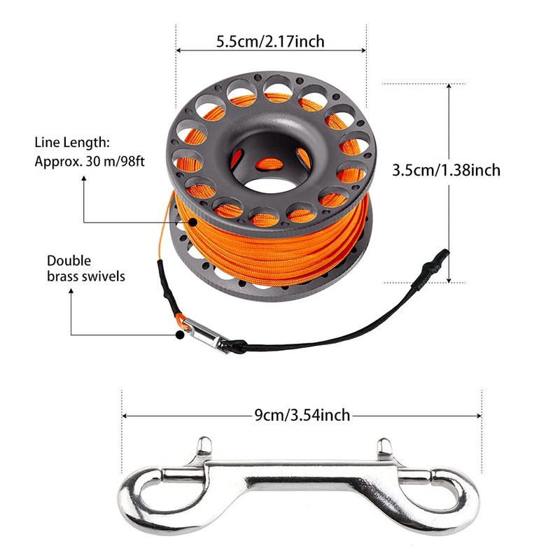 5ft Red Scuba Diving Open Bottom Surface Marker Buoy (SMB)
