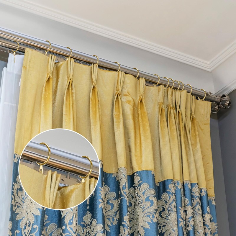 Hotop 30 Pieces Metal Drapery Curtain Rings and 30 Pieces