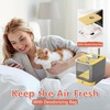 LCZLBRRD Upgraded Fully Enclosed Cat Litter Box with Lid, Covered