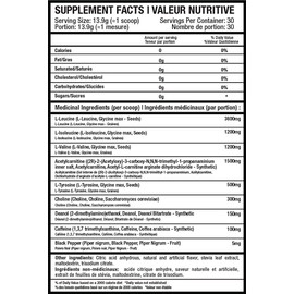 Beyond Yourself - Amino iQ² | Brain-Boosting Nootropic Complex & BCAAs | Intense Focus and Mental Clarity for Peak Performance | Zero Sugar, Zero Calories, Free from Artificial Additives | 40 Servings | Red White Boom