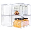 Zero Zoo 4Pack Large Stackable Kitchen Storage Drawers Holder, Clear