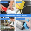 4Pack Hand Diamond Polishing Pads, Diamond Sanding Blocks 60# 100#