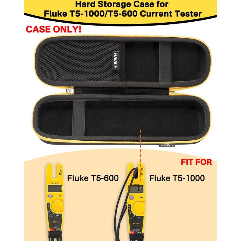 RAIACE Hard Carrying Case for Fluke T5-1000/T5-600 Electrical Voltage, Continuity