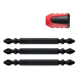 VESSEL NMCS3P2082F Double-ended Bit + 0.08 x 3.2 inches (82 mm) Set of 3 with Screw Mag Catcher