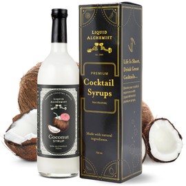 Liquid Alchemist Coconut Syrup for Drinks - Real Ingredients Make our Cream of Coconut Syrup a Perfect Pina Colada Drink Mix - Non-GMO & Vegan (25.4 oz)