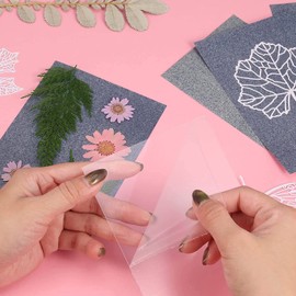 Veumoie 73 Pieces Sun Print Paper Cyanotype Paper Kit, Solar Drawing Paper Sensitivity Nature Printing Paper