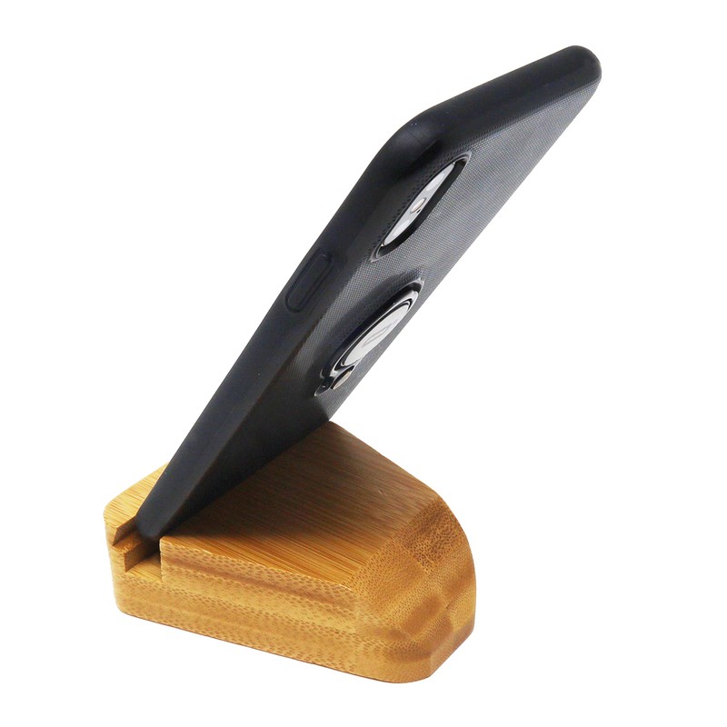 Bamboo Desktop Cell Phone Stand Holder