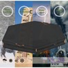 Outdoor Hexagonal Sandbox Cover with Two Night-Vision Reflective Handles and