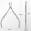 Cuticle Nippers with Cuticle Pusher, Easkep Dead Skin Remover, Scissor
