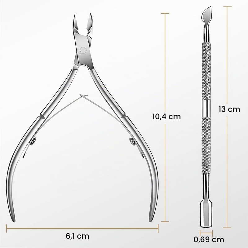 Cuticle Nippers with Cuticle Pusher, Easkep Dead Skin Remover, Scissor