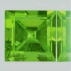 Unbranded PERIDOT GEM PRINCESS CUT LIME GREEN FACETED GENUINE GEMSTONE