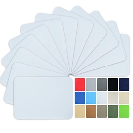 WILDREEDS Premium Quality Fabric Iron on Repair Patches 100% Cotton Iron on Patches for Clothing Inside & Outside Strongest Glue 3" by 4-1/4" (7.5 cm x 10.5 cm)-White