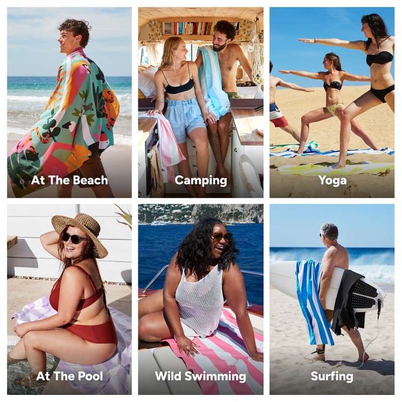 Dock & Bay Beach Towel - Quick Dry, Sand Free