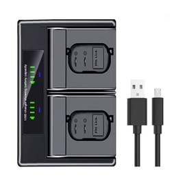 Dual USB Battery Charger for Leica Q3 – Compatible with 2X BP-SCL6 Batteries, Independent or Simultaneous Charging Support