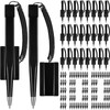 Teling 100 Pieces Secure Counter Pens with Chain Holder Desk