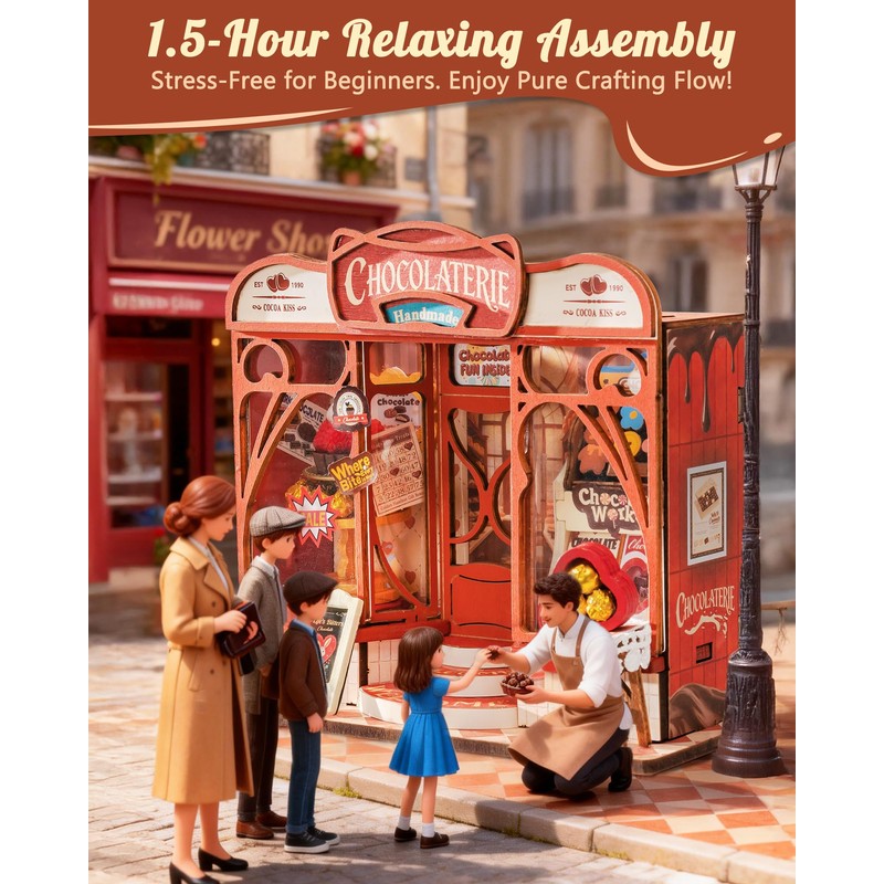 Rolife Chocolate Shop DIY Miniature House Kit