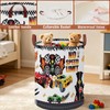 Race Car Round Waterproof laundry basket,Fire Decor for Boys Room,Kids