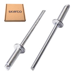 SKIR'CO (Pack of 200) Blind Rivets Galvanised Steel 3.0 x 10 mm Steel Mandrel Pop Rivets Dome Head DIN 7337 Rivets