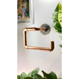 Copper Toilet Paper Holder | Polished Copper | Industrial Copper Aesthetic | Farmhouse